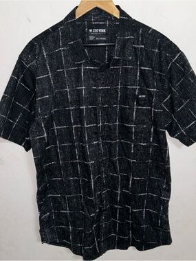 Zoo York Black Check Short-Sleeve Polo Shirt XXL